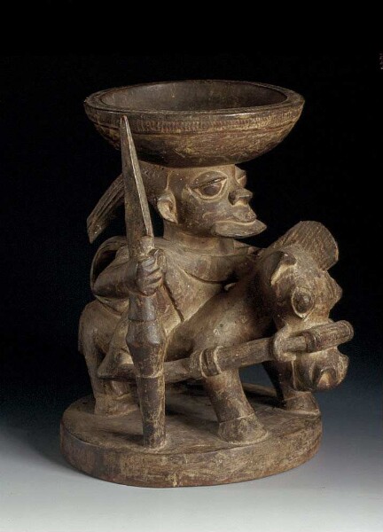 ifa bowl with rider (sculpture)