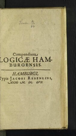 Compendium Logicae Hamburgensis