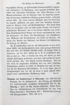 293-295 [Rezension] Dittrich, Franz, Von der Säcularisirung des Ordensstaates bis zum Tode König Friedrichs I
