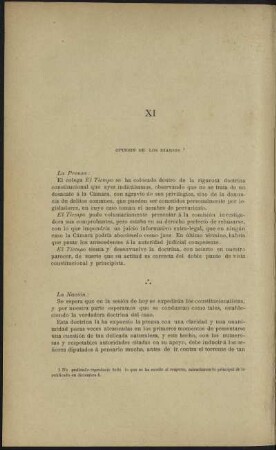 XI - Opiniones de los diarios