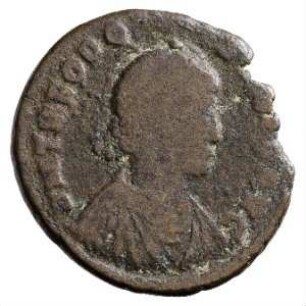 Münze, Aes 2, 15. Mai 392 - 17. Januar 395 n. Chr.
