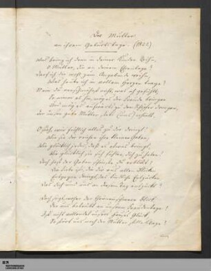 Gedichte, datiert 1821-1824