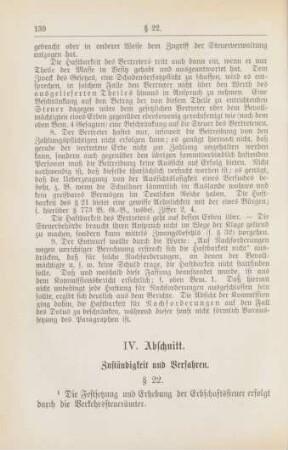 IV. Abschnitt. Zuständigkeit und Verfahren