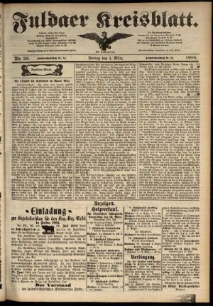 Zweite Ausgabe vom Freitag, den 04. März 1904.
