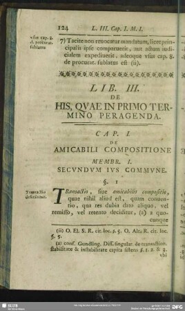 Lib. III. De His, Quae In Primo Termino Peragenda