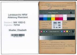 Entnazifizierung Elisabeth Mueller, geb. 27.02.1900 ()