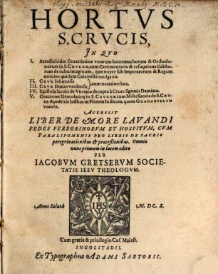 Hortus S[ancti] crucis