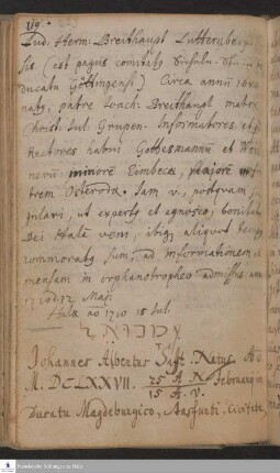 Lebenslauf von Johann Albert Safft.