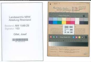 Entnazifizierung Josef Gillet , geb. 31.03.1890 (Beamter)