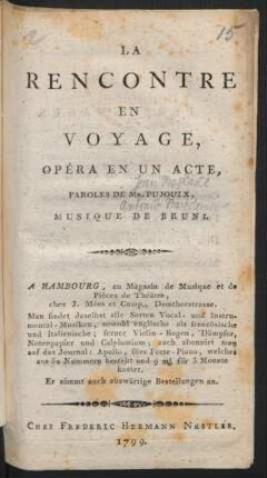 La Rencontre En Voyage : Opéra En Un Acte, Paroles De Mr. Pujoulx