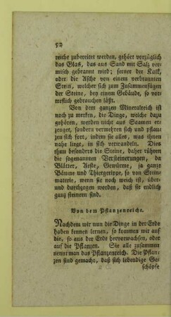 Von dem Pflanzenreiche