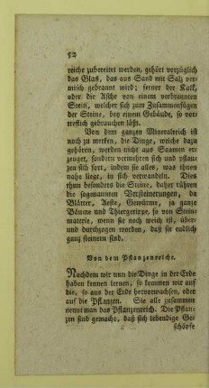 Von dem Pflanzenreiche