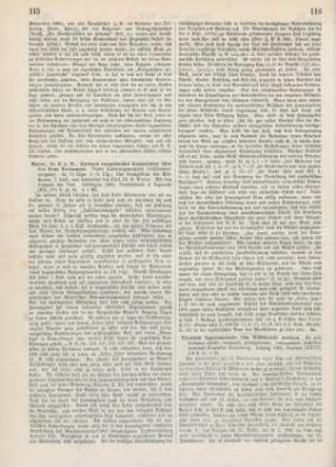 115-116 [Rezension] Meyer, Heinrich August Wilhelm, Kritisch exegetisches Handbuch über das Evangelium des Matthäus