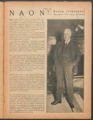 Naon : El nuevo intendente