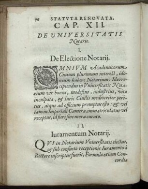 Cap. XII. De Universitatis Notario