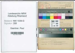 Entnazifizierung Paul Gaertner , geb. 10.06.1893 (Kaufmann)