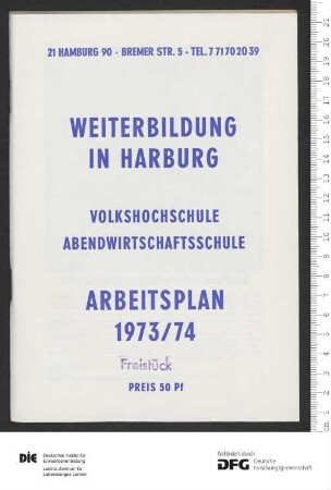 Programm Jahr 1973/1974