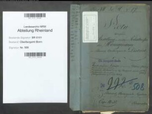 Honigmann, Karl Eduard geb. 01.06.1809; Bergmeister; ausgeschieden 1853; Personalakten Band 1