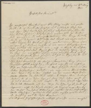 Brief an B. Schott's Söhne : 16.03.1833