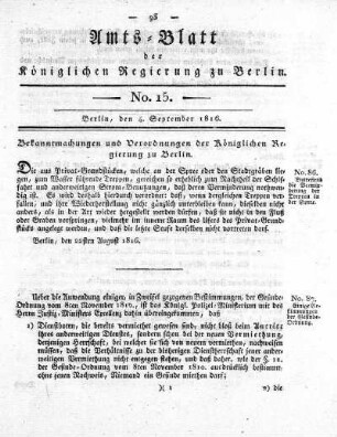 No 15, 4. September 1816