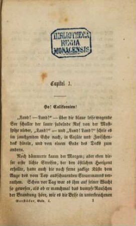 Gold! : ein californisches Lebensbild aus dem Jahre 1849, 1