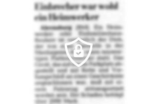 Einbrecher war wohl ein Heimwerker