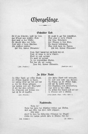 Chorgesänge.