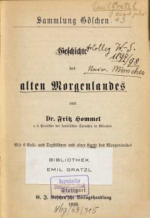 Geschichte des alten Morgenlandes