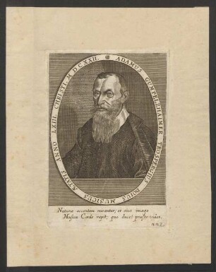 [Bildnis Adam Gumpelzhaimer] : Adamus Gumpelzhaimer : Trospergius Boius Musicus Ætatis Anno LXIII. Christi. MDCXXII