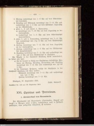 XVI. Spiritus und Petroleum