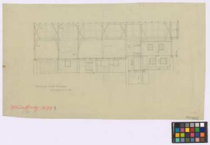 Münsing (Landkreis Wolfratshausen): unbekannter Hof. Haupthaus (Längsschnitt)