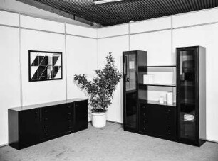 Vitrinenschrank mit Anrichte