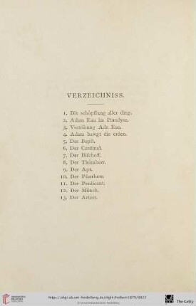 Verzeichniss