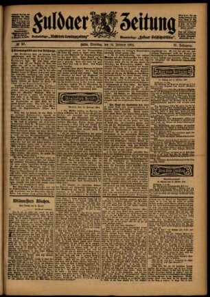 Ausgabe vom Dienstag, den 16. Februar 1904.