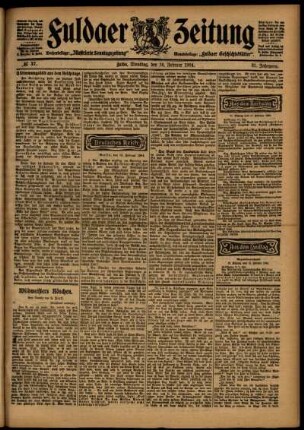 Ausgabe vom Dienstag, den 16. Februar 1904.