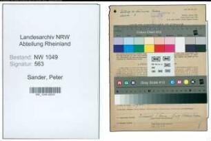 Entnazifizierung Peter Sander , geb. 03.11.1912 (Vertreter)