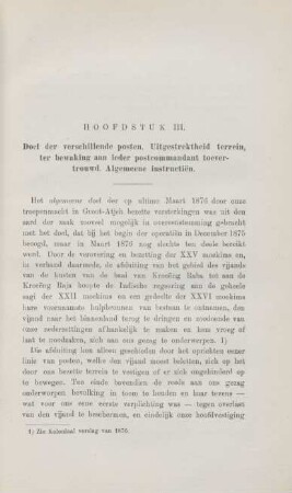 Hoofdstuk III [IV]. Doel der verschillende posten ...