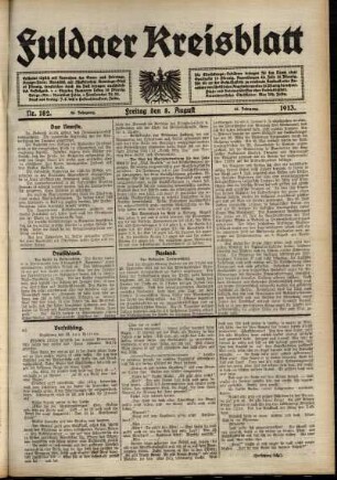 Ausgabe vom Freitag, den 08. August 1913.