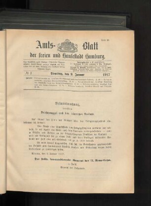No. 7, 9. Januar 1917