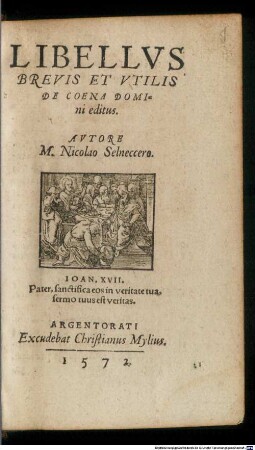 Libellus Brevis Et Utilis De Coena Domini editus