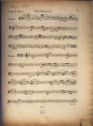 Troisième double quatuor pour quatre violons, deux violes et deux violoncelles : oeuvre 87