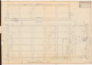 Reichsluftfahrtministerium, Berlin: Teilgrundriss/-schnitt Q4R (KG) 1:100
