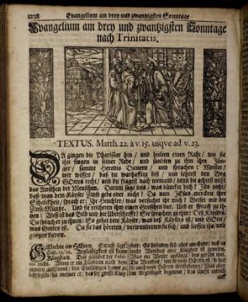 Evangelium am drey und zwantzigsten Sonntage nach Trinitatis. - Evangelium am fünff und zwantzigsten Sonntage nach Trinitatis.