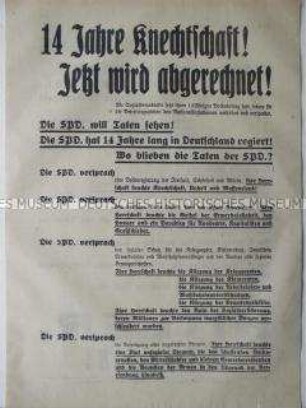 Wahlaufruf der NSDAP zu den Reichstagswahlen vom 05.03.1933