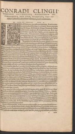 De Lege Et Gratia. Cap. 1. - De Praescientia Dei. Cap. 5.