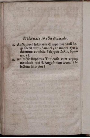 Problemata in actu decidenda.