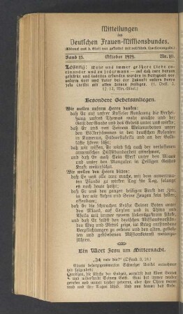 Nr. 10. Oktober 1919
