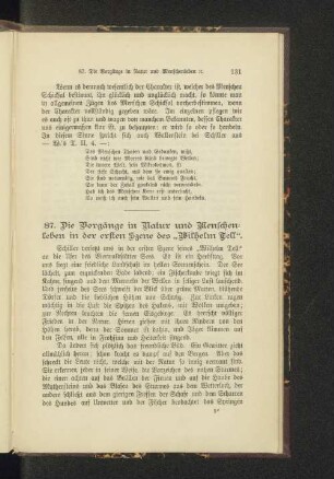 87. Die Vorgänge in Natur und Menschenleben in der ersten Szene des "Wilhelm Tell".