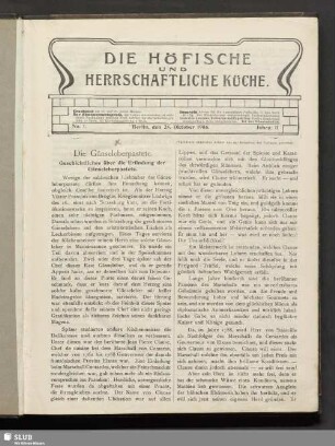 No. 1, 25. Oktober 1905