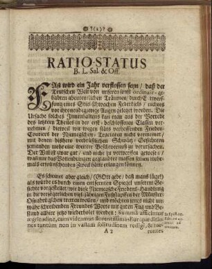 Ratio-Status